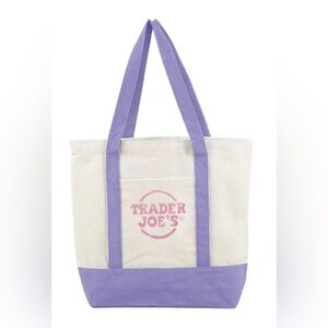 Pastel Purple - NWT Trader Joe’s Mini Canvas Tote Bag